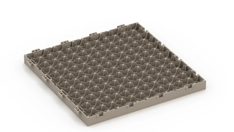 Gitterstruktur mit Stelzfüßen