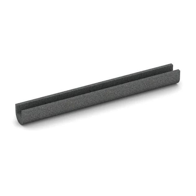 La vue du dessous ou de la face inférieure, c’est-à-dire la face inférieure de la pièce moulée WARCO 2583 - Couverture flexible au format 1000 x 100 x 100 x 50 mm.