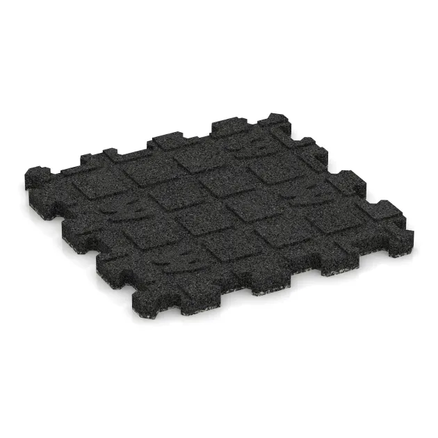 Aufsicht auf die Unterseite, also die Bodenseite von WARCO-Formteil 5423 - Treppenfliese im Format 306 x 306 x 20 mm.