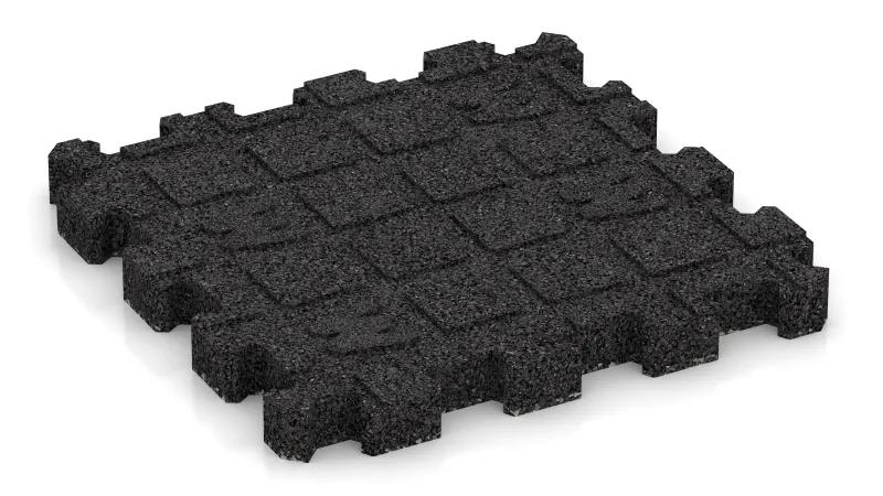 Canaux de drainage de 4 x 15 mm disposés à angle droit