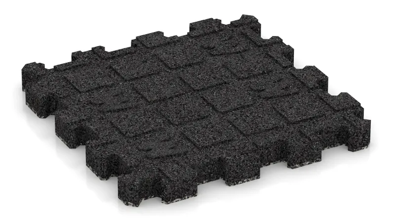 Canaux de drainage de 4 x 15 mm disposés à angle droit