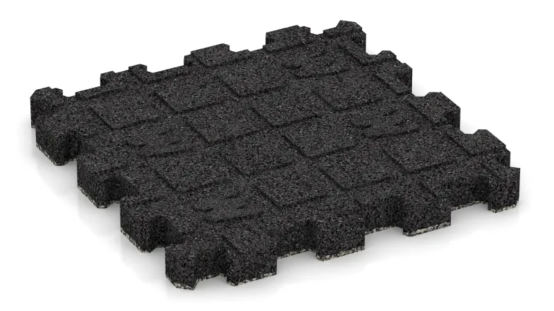 Canaux de drainage de 4 x 15 mm disposés à angle droit