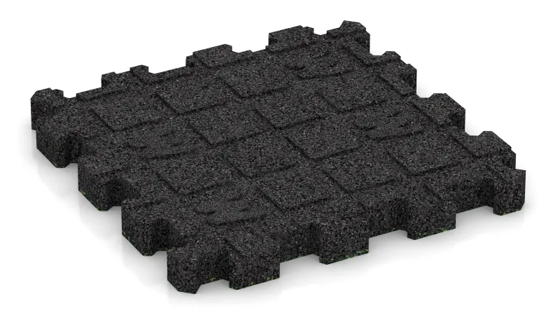 Canaux de drainage de 4 x 15 mm disposés à angle droit