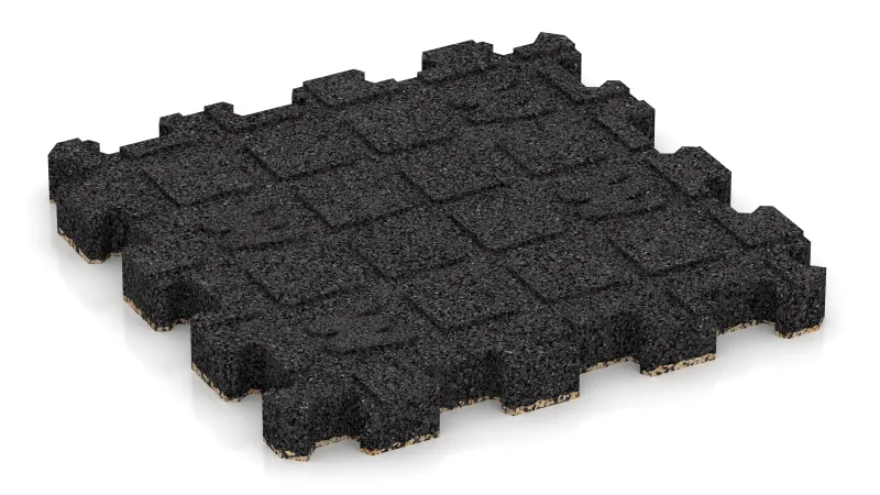 Canaux de drainage de 4 x 15 mm disposés à angle droit