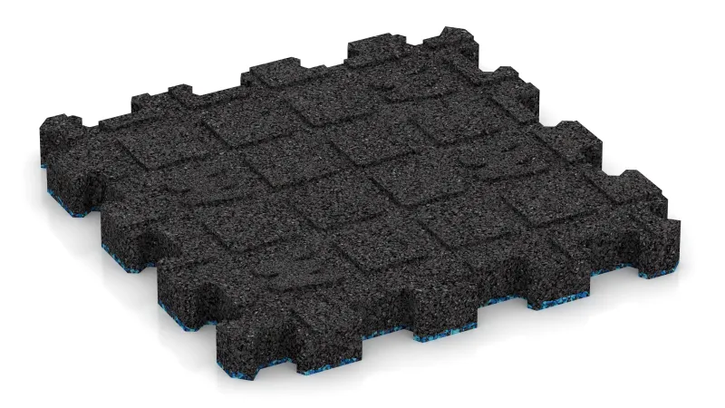 Canaux de drainage de 4 x 15 mm disposés à angle droit