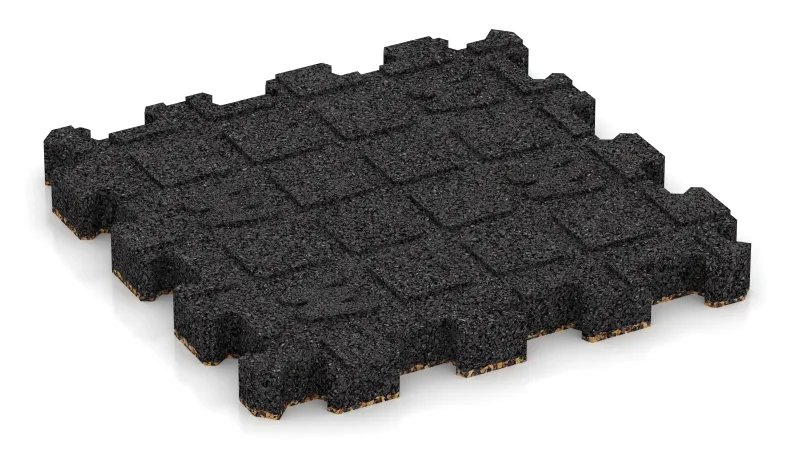 Canaux de drainage de 4 x 15 mm disposés à angle droit