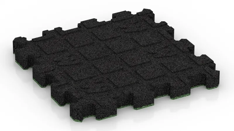 Canaux de drainage de 4 x 15 mm disposés à angle droit