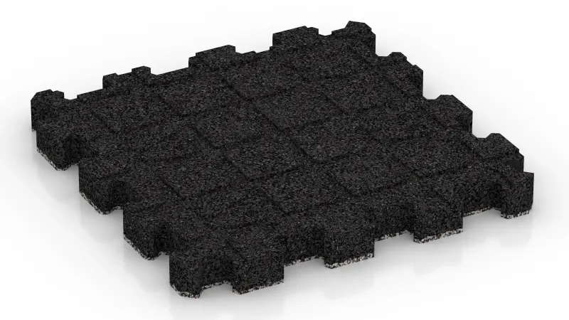 Canaux de drainage de 4 x 15 mm disposés à angle droit