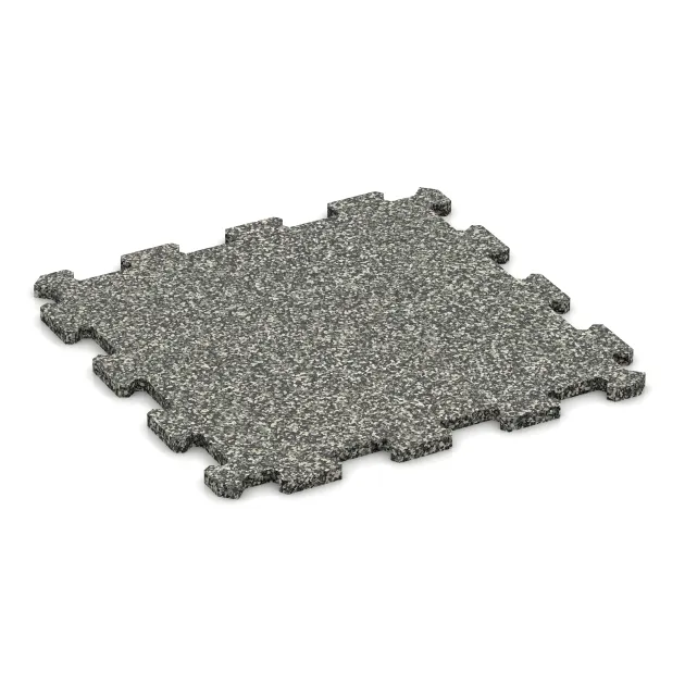 La vue du dessous ou de la face inférieure, c’est-à-dire la face inférieure de la pièce moulée WARCO 0959 - Sol de Fitness Compact au format 485 x 485 x 16 mm.