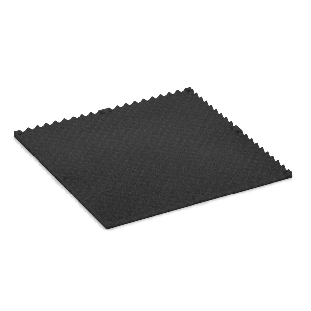 La vue du dessous ou de la face inférieure, c’est-à-dire la face inférieure de la pièce moulée WARCO 3782 - Revêtement sportif Fitness Performance Impact au format 100 × 100 × 3 cm.