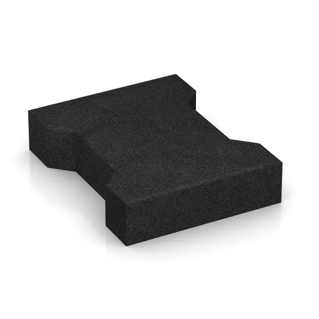 La vue du dessous ou de la face inférieure, c’est-à-dire la face inférieure de la pièce moulée WARCO 3844 - Pavé souple de jardin au format 200 x 165 x 43 mm.