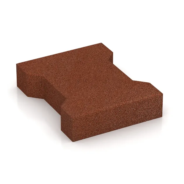 La vue du dessous ou de la face inférieure, c’est-à-dire la face inférieure de la pièce moulée WARCO 3846 - Pavé souple de trottoir au format 200 x 165 x 43 mm.