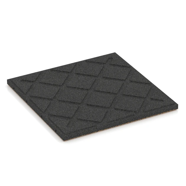 Aufsicht auf die Unterseite, also die Bodenseite von WARCO-Formteil 6178 - Terrassenplatte Classic im Format 50 x 50 x 3 cm.