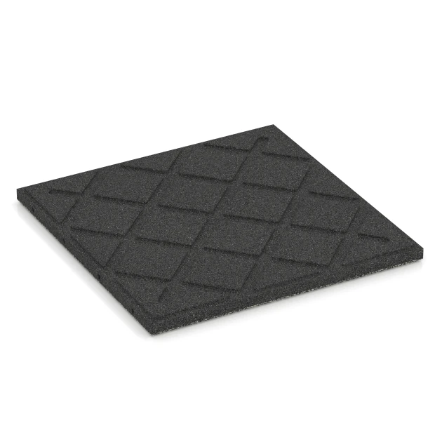 Aufsicht auf die Unterseite, also die Bodenseite von WARCO-Formteil 6355 - Terrassenplatte Classic im Format 50 x 50 x 3 cm | 0,25 m².