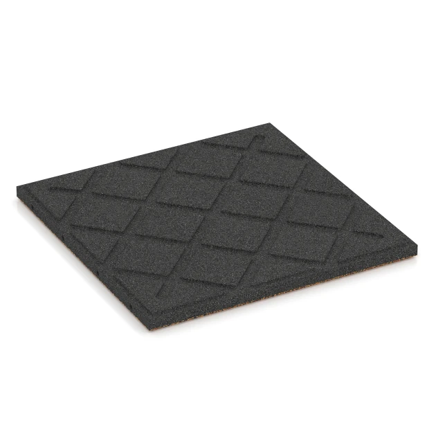 Aufsicht auf die Unterseite, also die Bodenseite von WARCO-Formteil 6357 - Terrassenplatte Classic im Format 50 x 50 x 3 cm | 0,25 m².