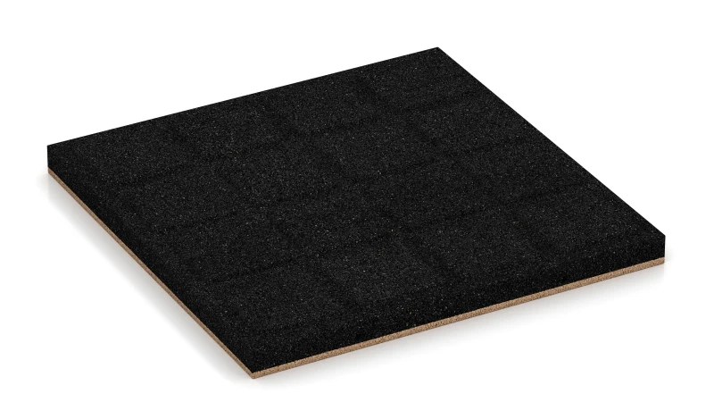 Quadratische Auflagepads mit breiten, flachen Drainagekanälen