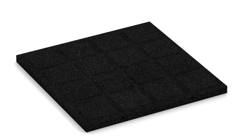 Auflagepads und Drainagekanäle