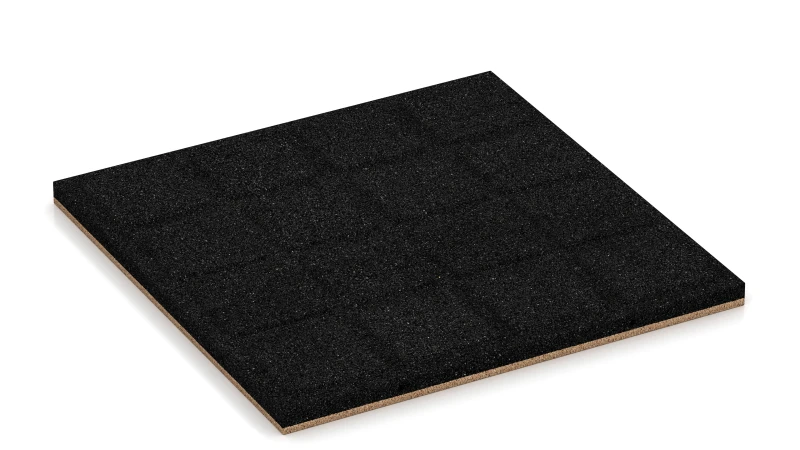 Auflagepads und Drainagekanäle