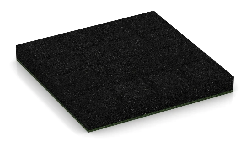 Auflagepads und Drainagekanäle