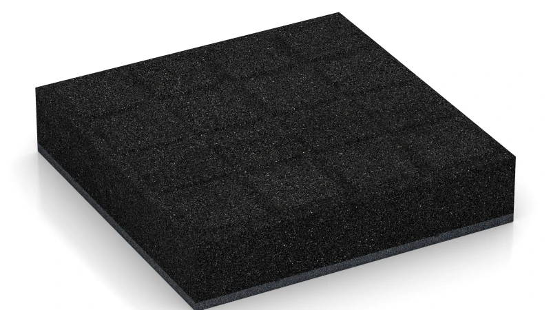 Auflagepads und Drainagekanäle