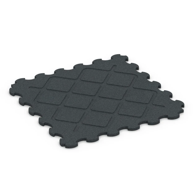 La vue du dessous ou de la face inférieure, c’est-à-dire la face inférieure de la pièce moulée WARCO 6323 - Tapis de protection de sol fitness au format 102,5 x 102,5 x 2,5 cm | 1,05 m².
