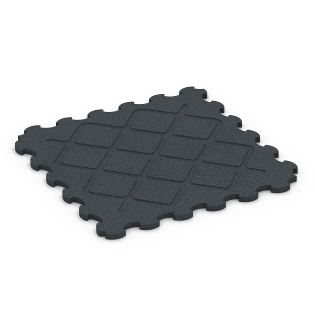 Aufsicht auf die Unterseite, also die Bodenseite von WARCO-Formteil 6322 - Fitness-Bodenschutzmatte im Format 102,5 x 102,5 x 3 cm | 1,05 m².