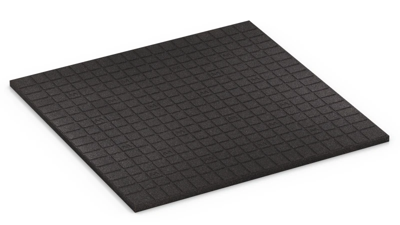 Auflagepads und Drainagekanäle