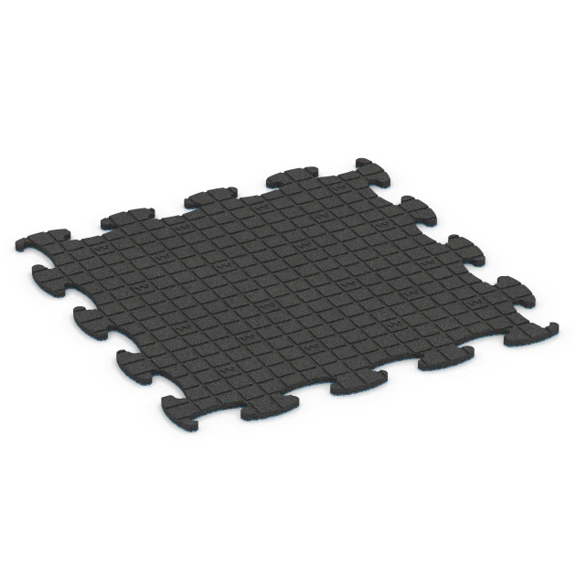 La vue du dessous ou de la face inférieure, c’est-à-dire la face inférieure de la pièce moulée WARCO 6812 - Sol agility pour chiens au format 98 x 98 × 1,8 cm.