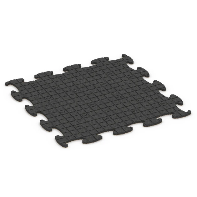 La vue du dessous ou de la face inférieure, c’est-à-dire la face inférieure de la pièce moulée WARCO 6840 - Fitness Active dalle au format 98 x 98 × 1,8 cm.