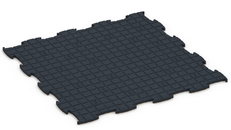 Quadratische Auflagepads mit breiten, flachen Drainagekanälen