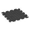 La vue du dessous ou de la face inférieure, c’est-à-dire la face inférieure de la pièce moulée WARCO 6842 - Fitness Active dalle au format 46 x 46 × 2,8 cm.