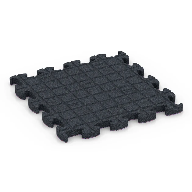 Aufsicht auf die Unterseite, also die Bodenseite von WARCO-Formteil 6846 - Fitness Active Floor System im Format 44,6 x 44,6 × 2,8 cm.