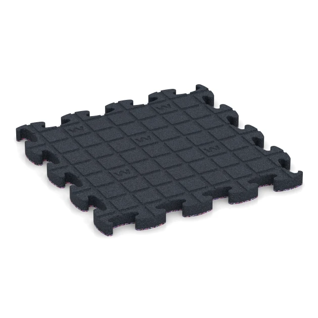 Aufsicht auf die Unterseite, also die Bodenseite von WARCO-Formteil 6882 - Fitness Max Floor System im Format 44,6 x 44,6 × 2,8 cm.