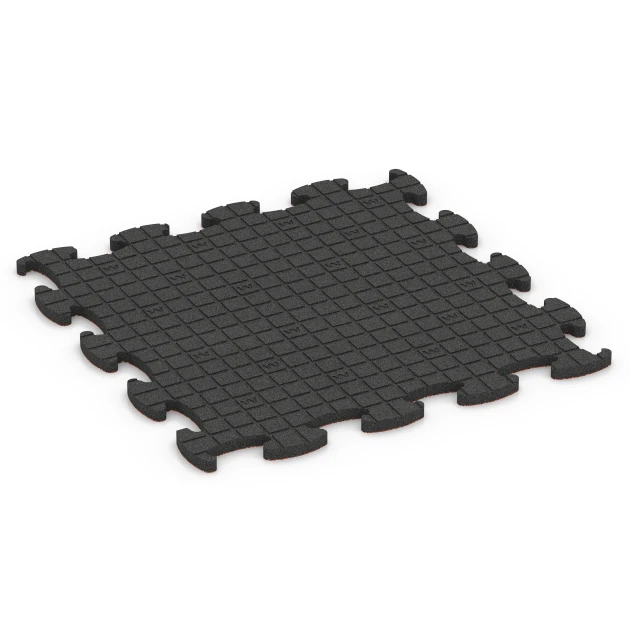 La vue du dessous ou de la face inférieure, c’est-à-dire la face inférieure de la pièce moulée WARCO 6890 - Dalle Fitness Max au format 98 x 98 x 2,8 cm.