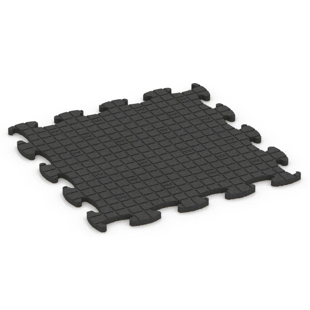 La vue du dessous ou de la face inférieure, c’est-à-dire la face inférieure de la pièce moulée WARCO 6892 - Dalle Fitness Max au format 98 x 98 x 2,8 cm.