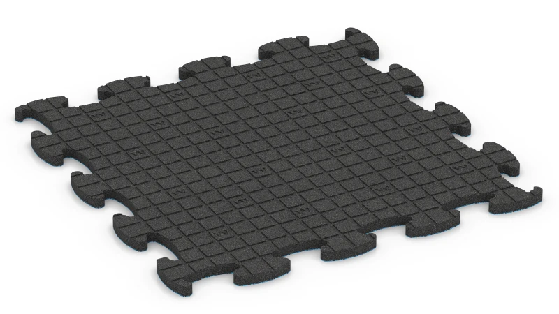Quadratische Auflagepads mit breiten, flachen Drainagekanälen