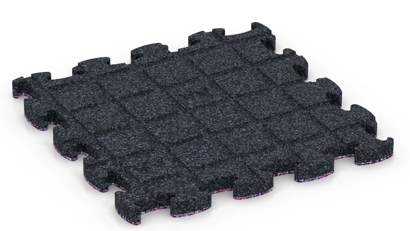 Quadratische Auflagepads mit breiten, flachen Drainagekanälen