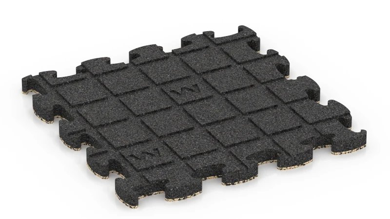 Quadratische Auflagepads mit breiten, flachen Drainagekanälen