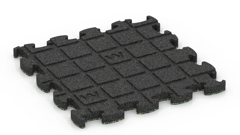 Quadratische Auflagepads mit breiten, flachen Drainagekanälen