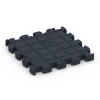 La vue du dessous ou de la face inférieure, c’est-à-dire la face inférieure de la pièce moulée WARCO 6959 - Fitness Premium sol sportif au format 28,9 x 28,9 x 2,8 cm.