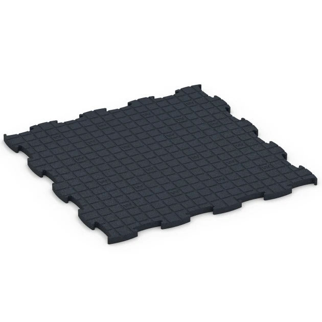 Aufsicht auf die Unterseite, also die Bodenseite von WARCO-Formteil 6969 - Fitness Premium Boden Plus im Format 99 x 99 x 2,8 cm.