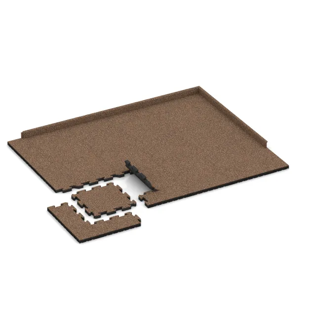 Typische Verlegung oder Einbausituation für den Artikel 5904 von WARCO - Event-Klickfliese Outdoor, Farbton Bast & Borke in der Abmessung 500 x 500 x 40 mm.