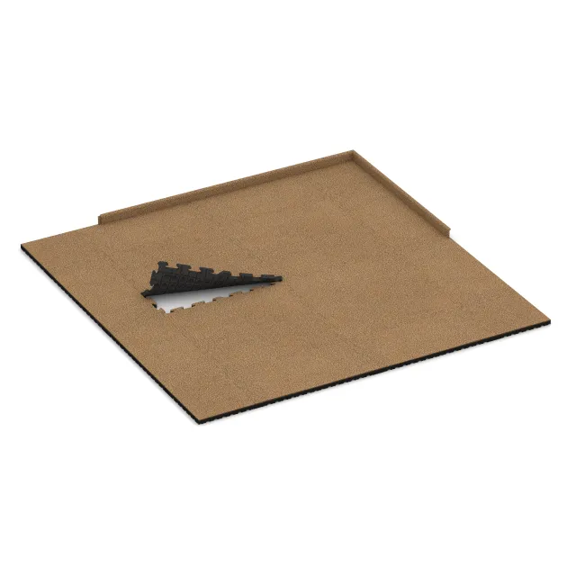 La situation d'installation typique du produit 3419 de WARCO - Tapis de Protection Fitness HD, en couleur Maroc dans les dimensions 1000 x 1000 x 40 mm.