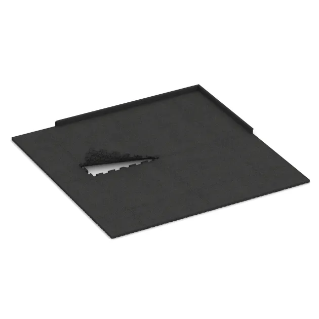 La situation d'installation typique du produit 3481 de WARCO - Tapis de Protection Fitness HD, en couleur Anthracite dans les dimensions 1000 x 1000 x 40 mm.