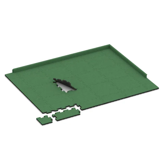 Typische Verlegung oder Einbausituation für den Artikel 5298 von WARCO - Poolfliese, Farbton Maigrün in der Abmessung 500 x 500 x 30 mm.