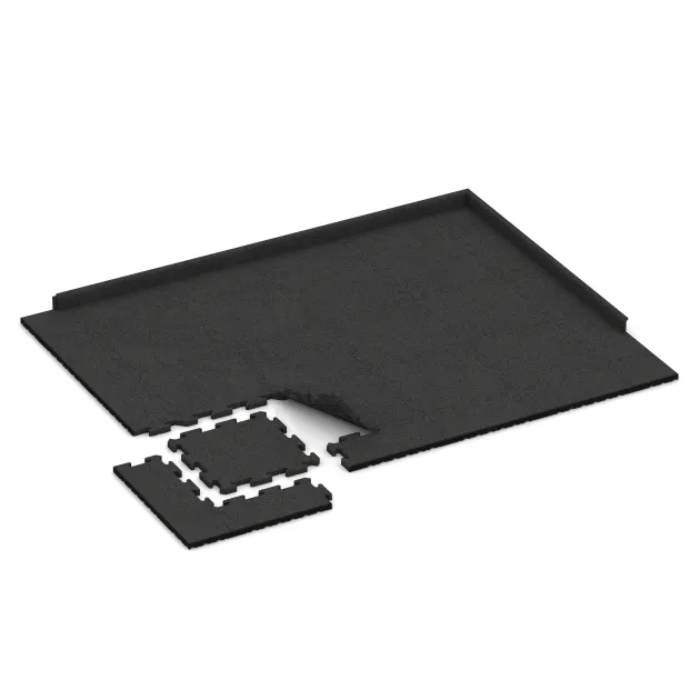 Typische Verlegung oder Einbausituation für den Artikel 2815 von WARCO - Poolunterlage, Farbton Anthrazit in der Abmessung 500 x 500 x 30 mm.