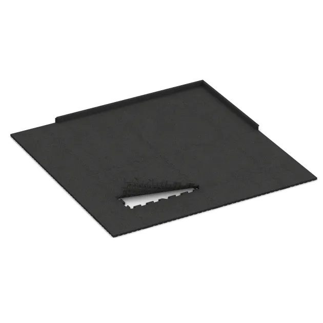 La situation d'installation typique du produit 3330 de WARCO - Tapis de Protection Fitness HD, en couleur Anthracite dans les dimensions 1000 x 1000 x 30 mm.