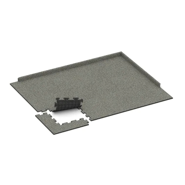 Typische Verlegung oder Einbausituation für den Artikel 0055 von WARCO - Spielmatte, Farbton Grauer Granit in der Abmessung 500 x 500 x 18 mm.