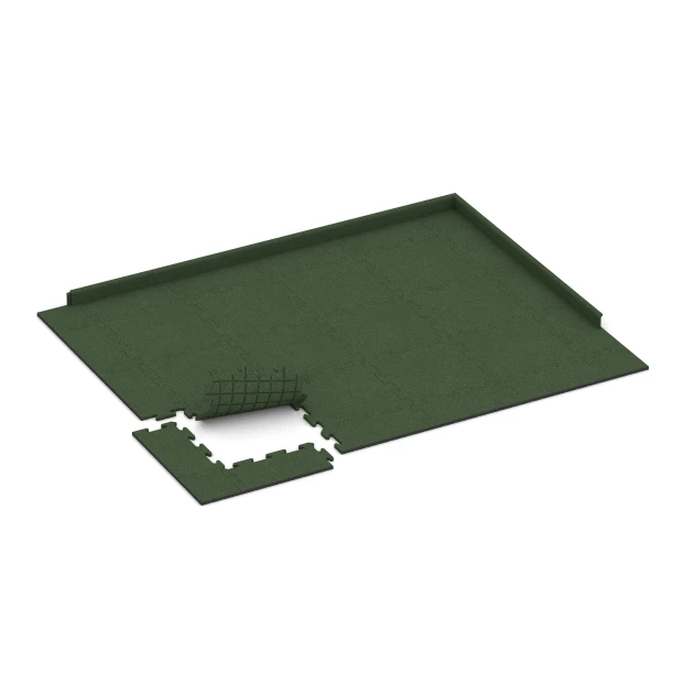 La situation d'installation typique du produit 5687 de WARCO - Revêtement de sol clipsable Indoor, en couleur Vert herbe dans les dimensions 50 x 50 x 1,8 cm | 0,25 m².