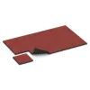Typische Verlegung oder Einbausituation für den Artikel 0680 von WARCO - Fallschutzplatte, Farbton Korallenrot in der Abmessung 500 x 500 x 50 mm.